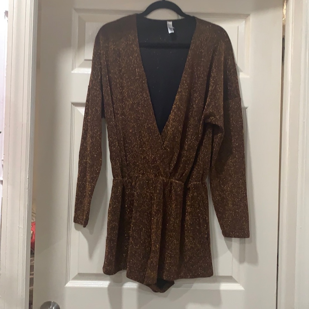 NEW AMERICAN APPAREL METALLIC ROMPER